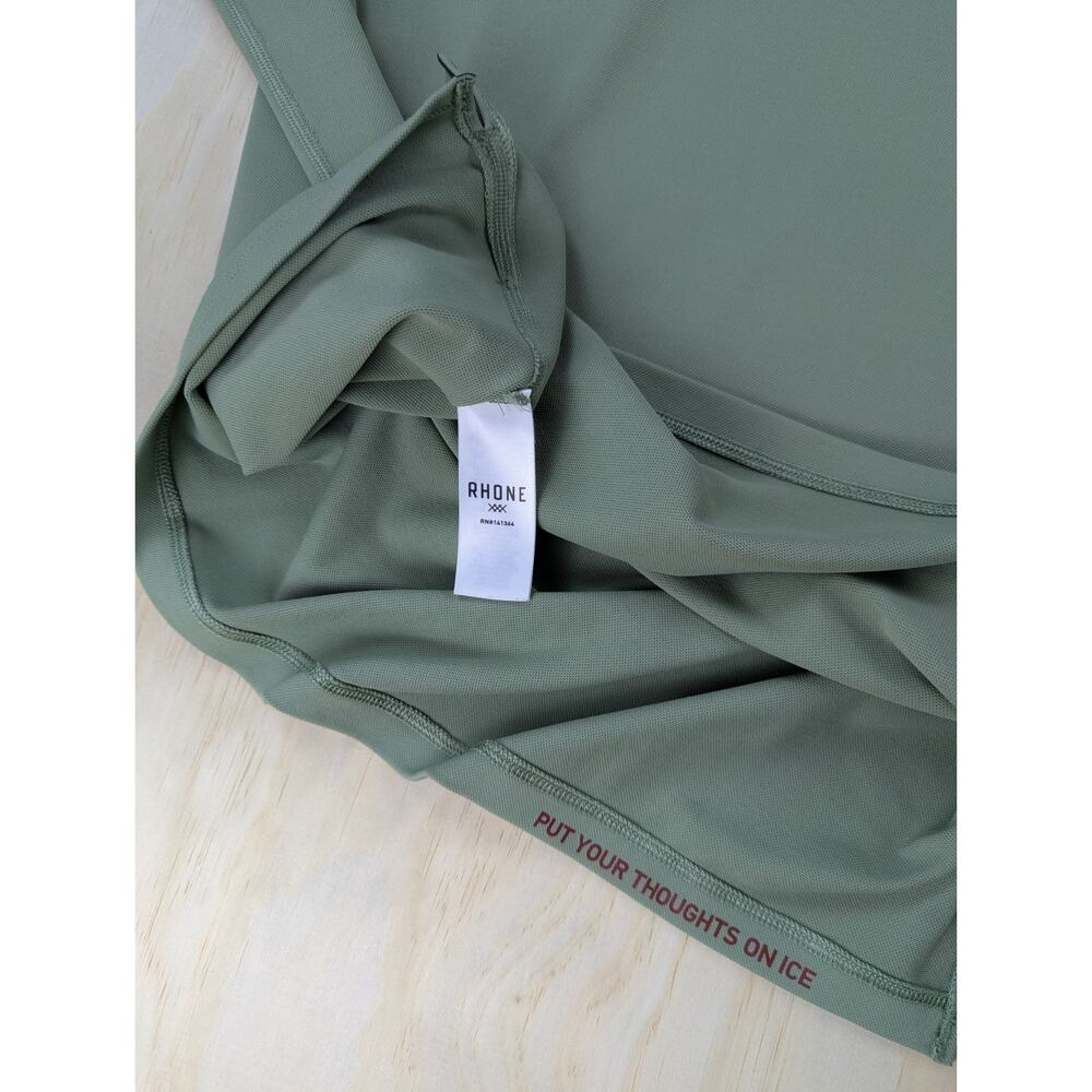 Rhone Men's Large 1/4 Zip Pullover Sage Green Nylon Stretch Performance - Picture 7 of 9
